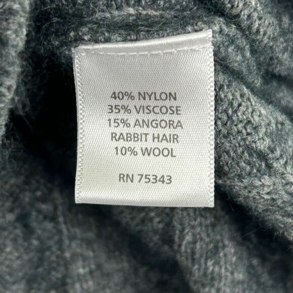 Aphorism Women's Medium Cable Knit Sweater Angora Rabbit Hair & Wool Blend - Picture 8 of 15